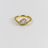 Solara Pear Solitaire Ring