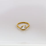Solara Pear Solitaire Ring