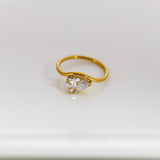Solara Pear Solitaire Ring