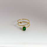 Emerald Whirl Ring