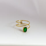 Emerald Whirl Ring