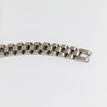 Metallic bracelet on a white background