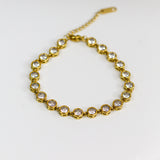 Cushion Stone Chain Bracelet