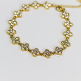 Floral Clover Chain Bracelet