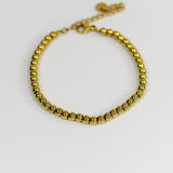 Gold Beaded Chain Bracelet