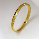 Minimal Stone Bangle Bracelet