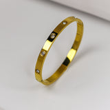 Crystal Stone Bangle Bracelet