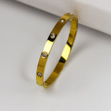 Crystal Stone Bangle Bracelet