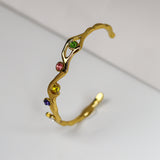 Multi-Stone Cuff Adjustable Bracelet