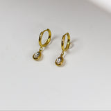 Rain Drop Dangle Hoops
