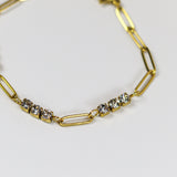 Solitaire Link Chain Bracelet