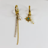 The Celeste Mismatched Dangle Earrings