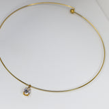 Majestic Solitaire Collar Necklace