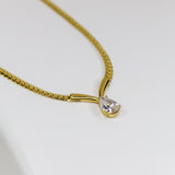 Luxe Pear Solitaire Necklace
