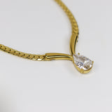 Luxe Pear Solitaire Necklace