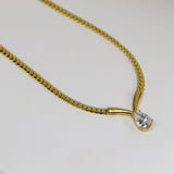Luxe Pear Solitaire Necklace