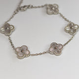 Silver Clover Chain Bracelet