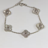 Silver Clover Chain Bracelet