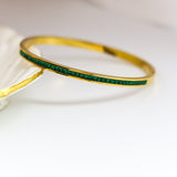 Emerald Stones Bangle Bracelet