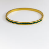 Emerald Stones Bangle Bracelet