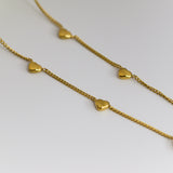 Cushion Heart Gold Neck chain