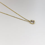 Classic Emerald Cut Clear Stone Necklace