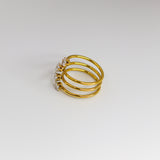 Solitaire Layered Ring