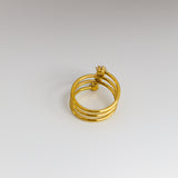 Solitaire Layered Ring