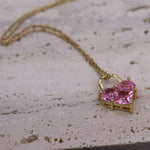 Royal Pink Heart Necklace - Adorn-iq