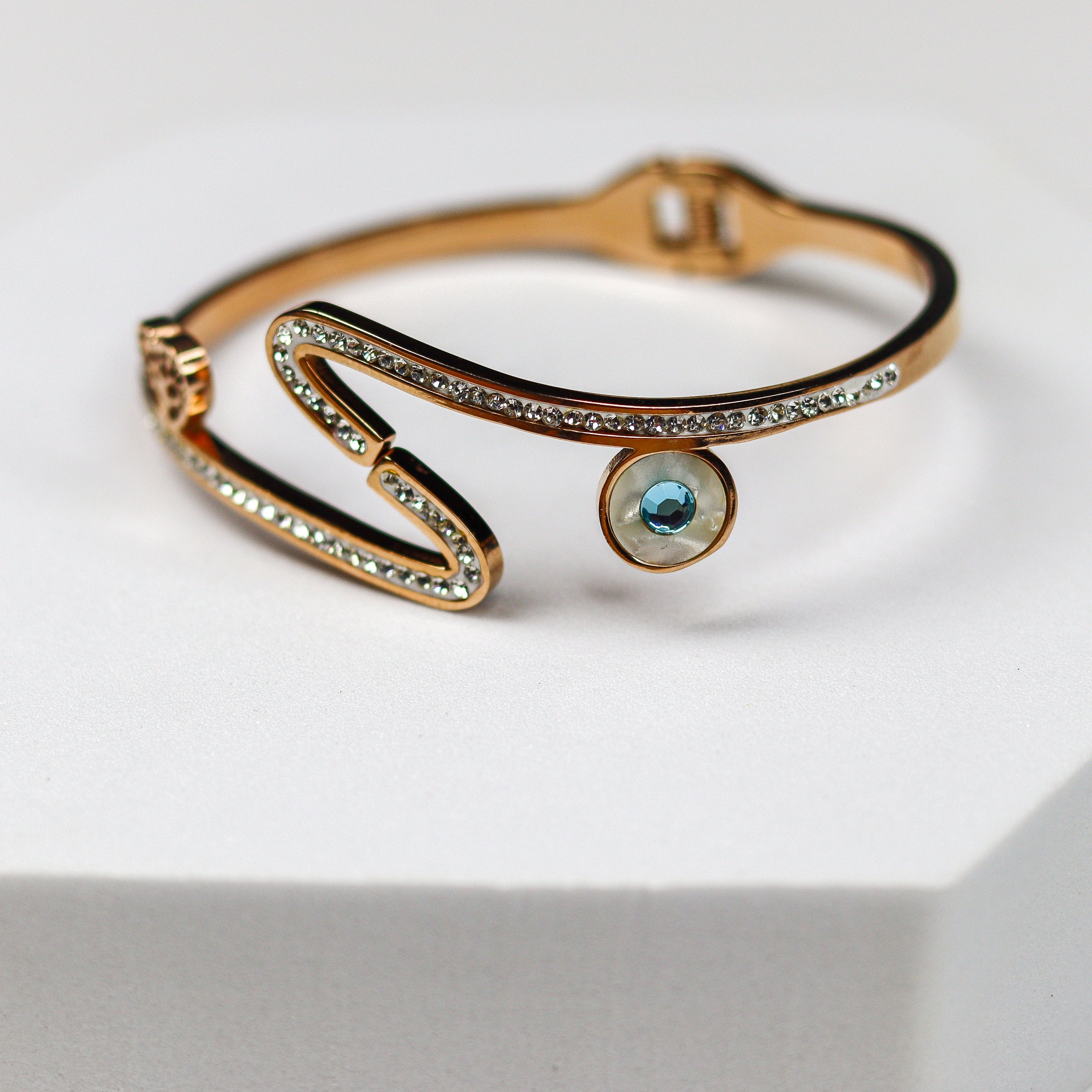 Zircon Studded Evil Eye Bracelet - Adorn-iq