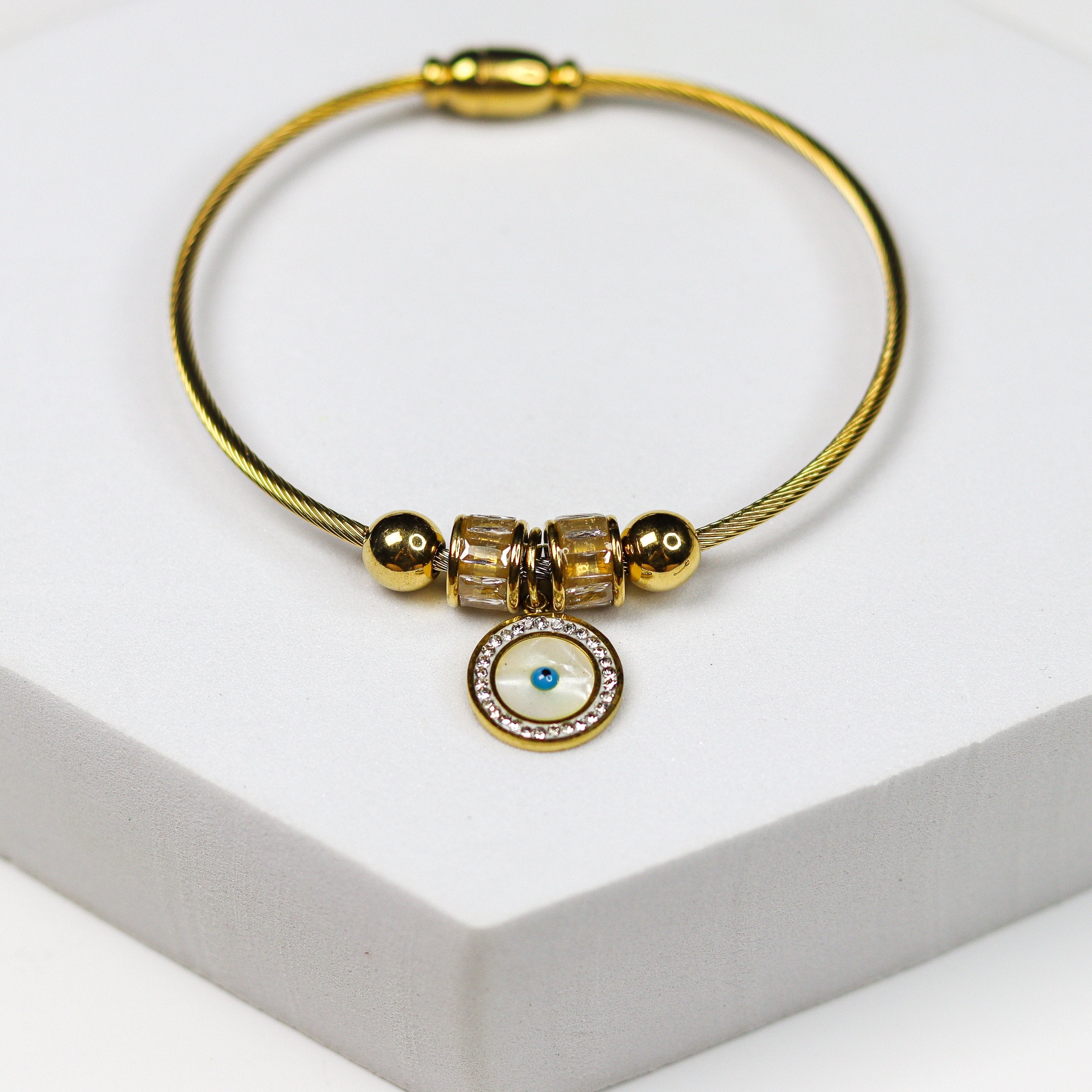 Classic Evil Eye Charm Bracelet - Adorn-iq