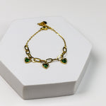 Emerald Heart Chain Bracelet - Adorn-iq