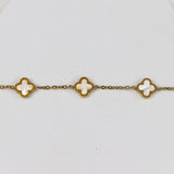 Mini White Clover Chain Bracelet - Adorn-iq