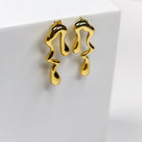 Gold Melted Earrings