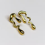 Gold Melted Earrings
