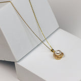 Zircon Swirl Pearl Necklace - Adorn-iq