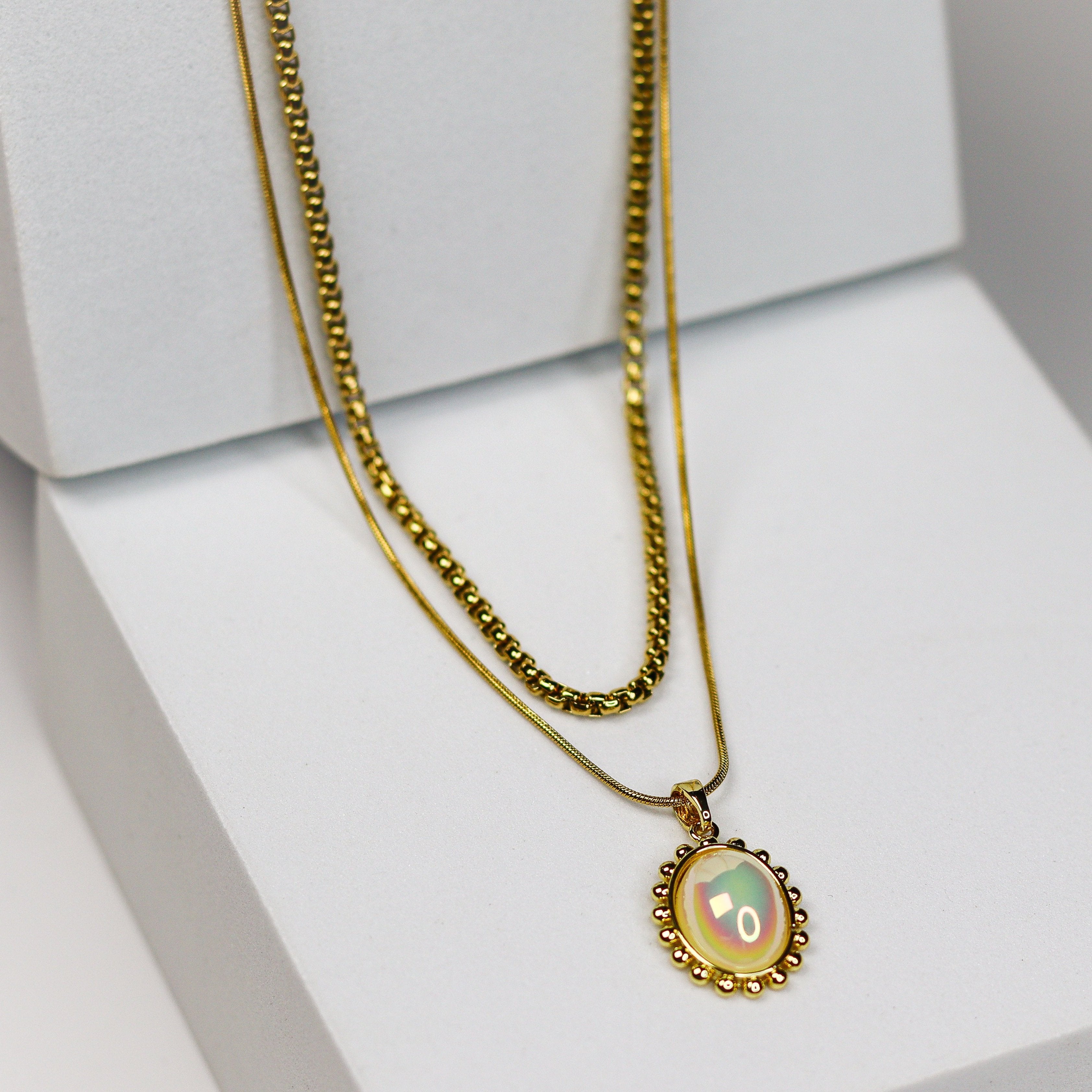 Double Layer Opal Necklace - Adorn-iq
