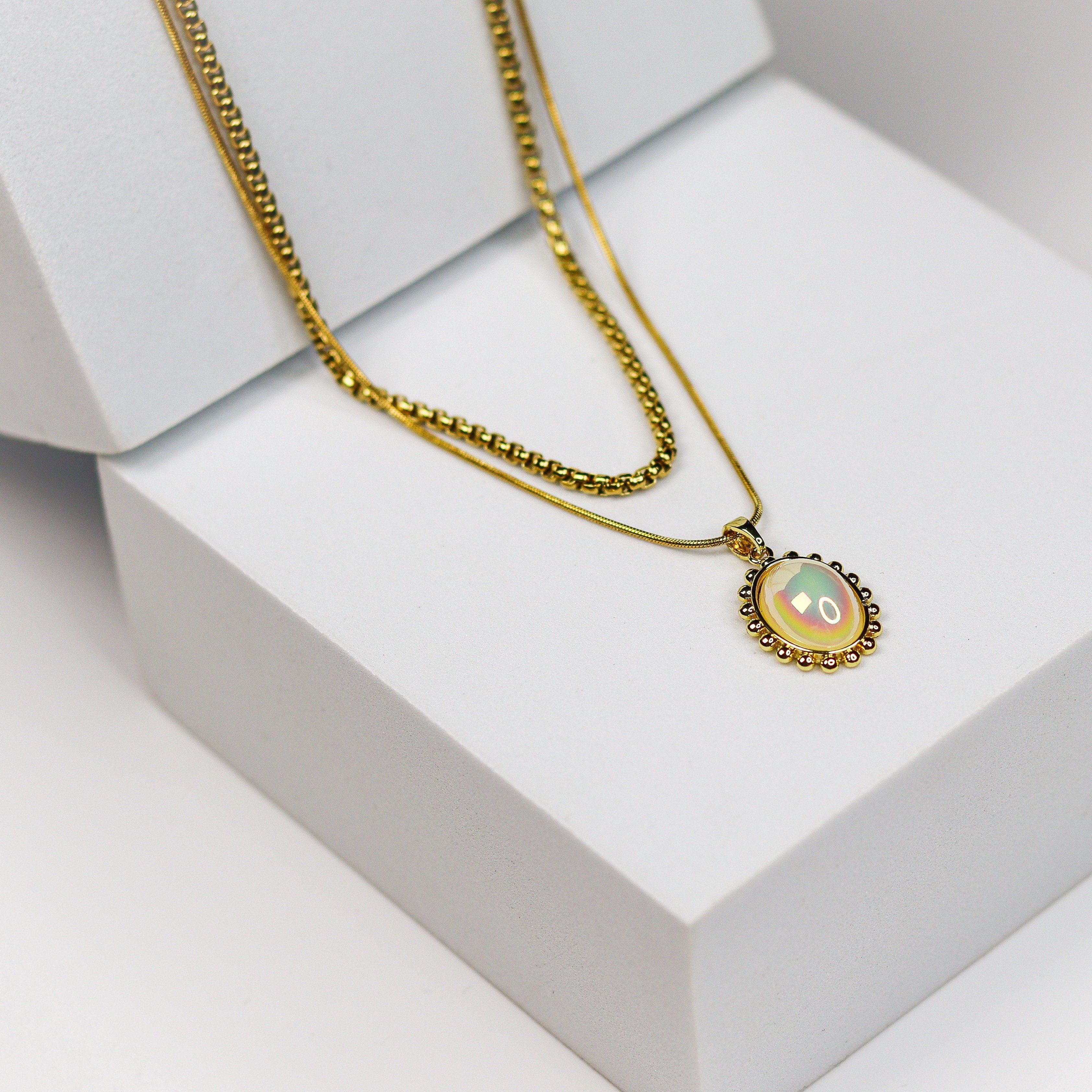 Double Layer Opal Necklace - Adorn-iq