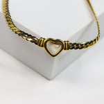 Chunky Heart Chain Necklace - Adorn-iq