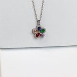 Multi-Stones Floral Necklace - Adorn-iq