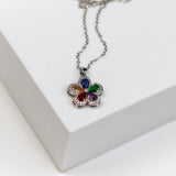 Multi-Stones Floral Necklace - Adorn-iq