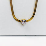 Solitaire Heart Necklace - Adorn-iq