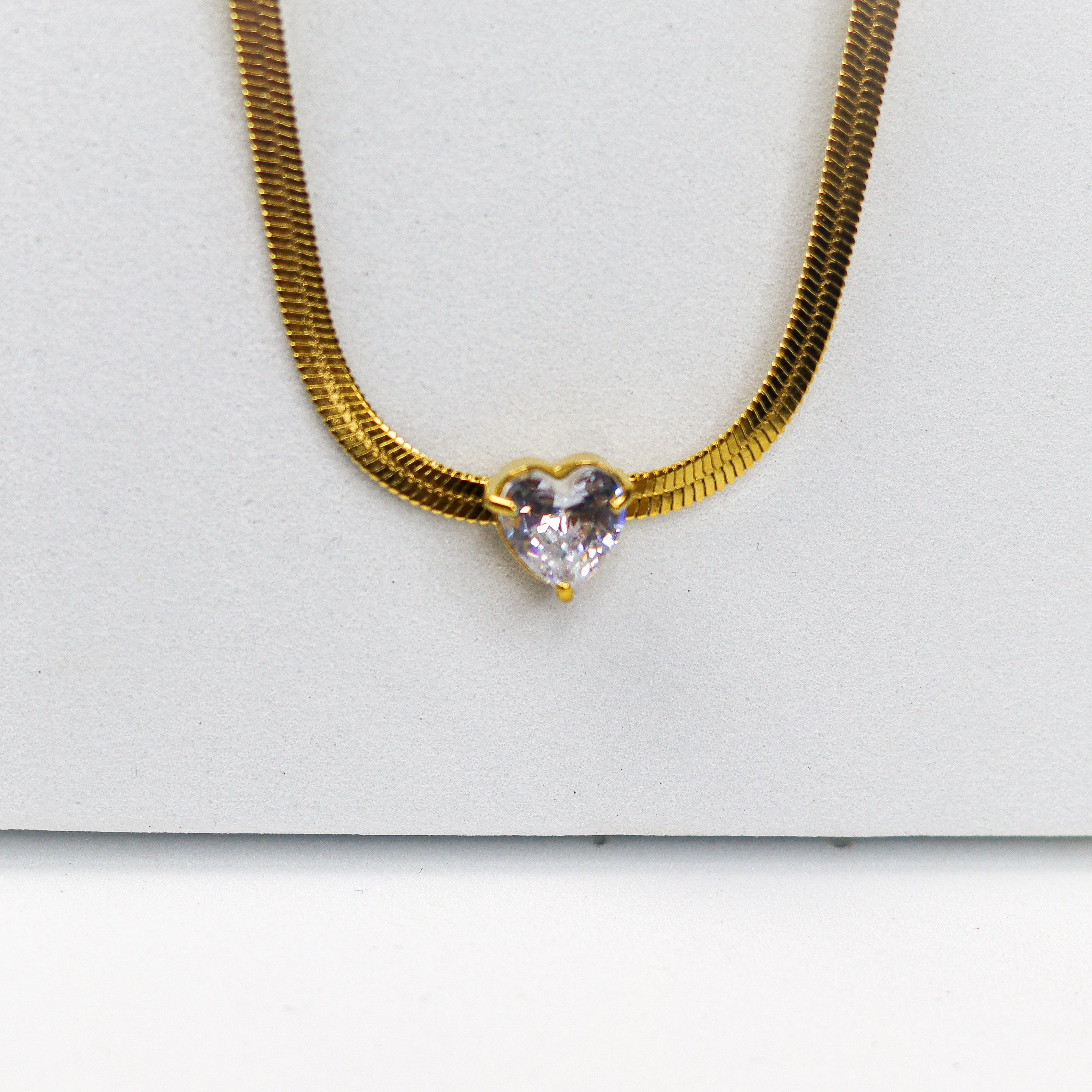 Solitaire Heart Necklace - Adorn-iq