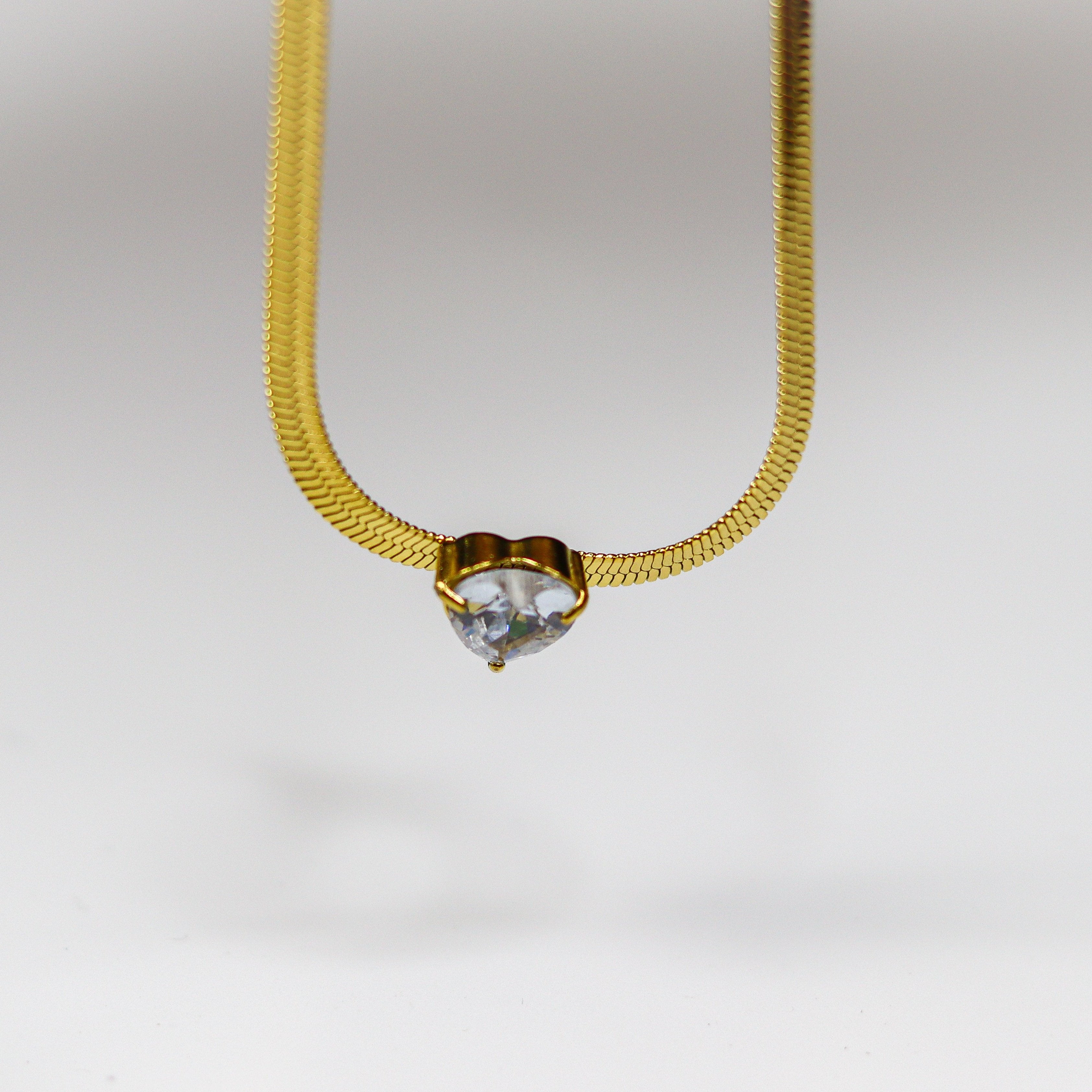 Solitaire Heart Necklace - Adorn-iq