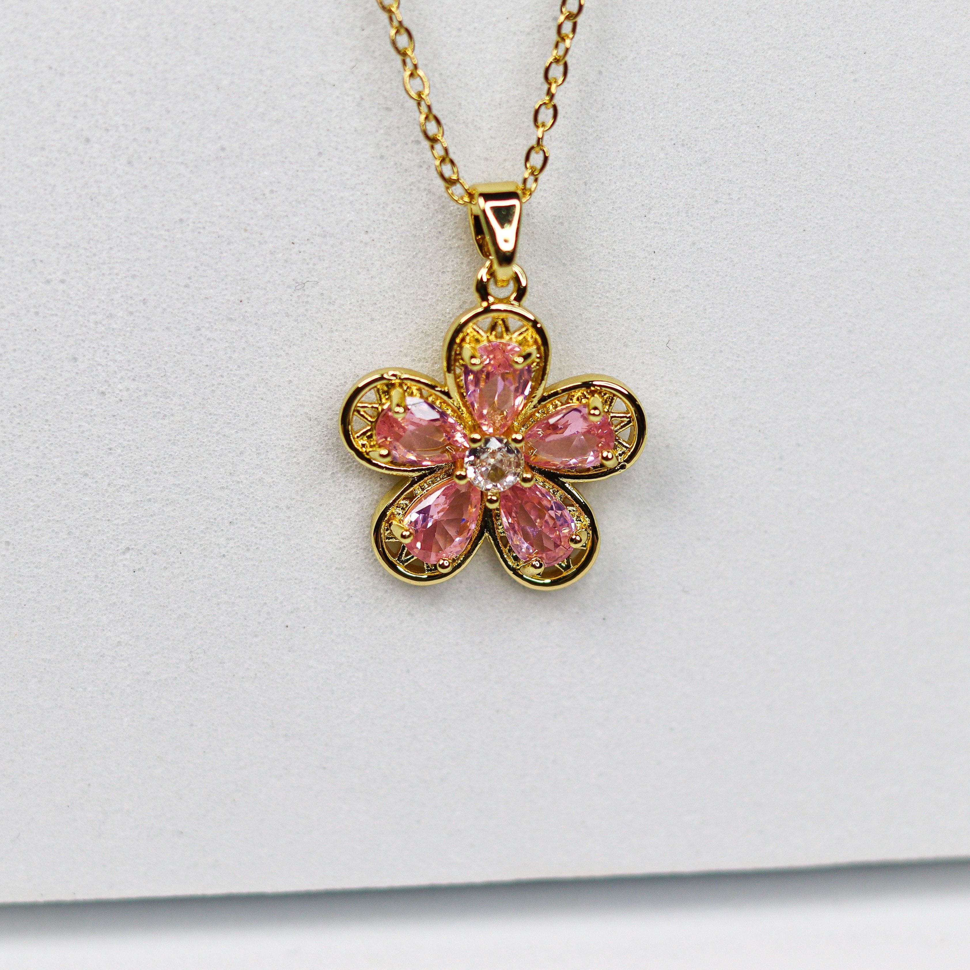 Pink Petal Necklace - Adorn-iq