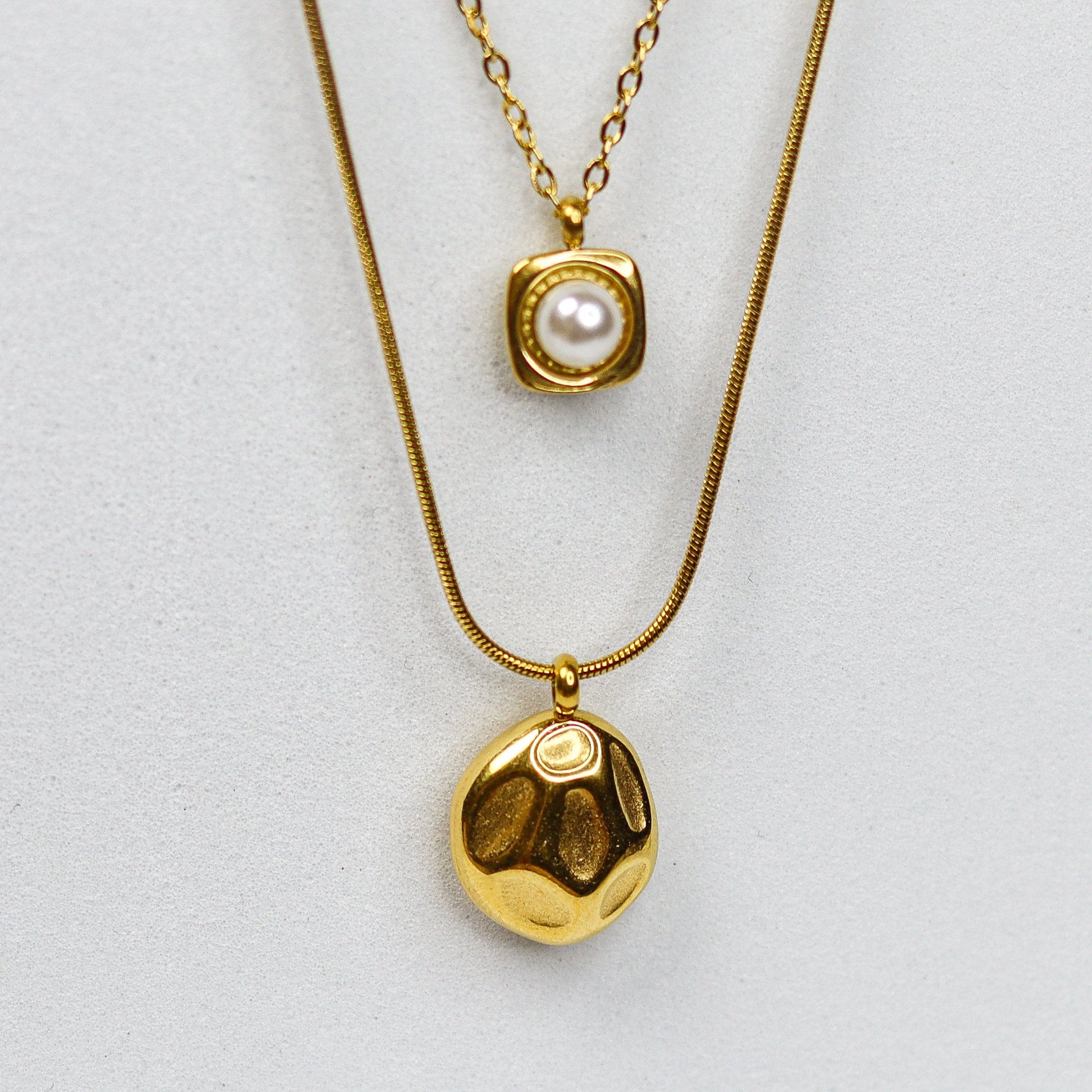 Double Layer Pearl Necklace - Adorn-iq
