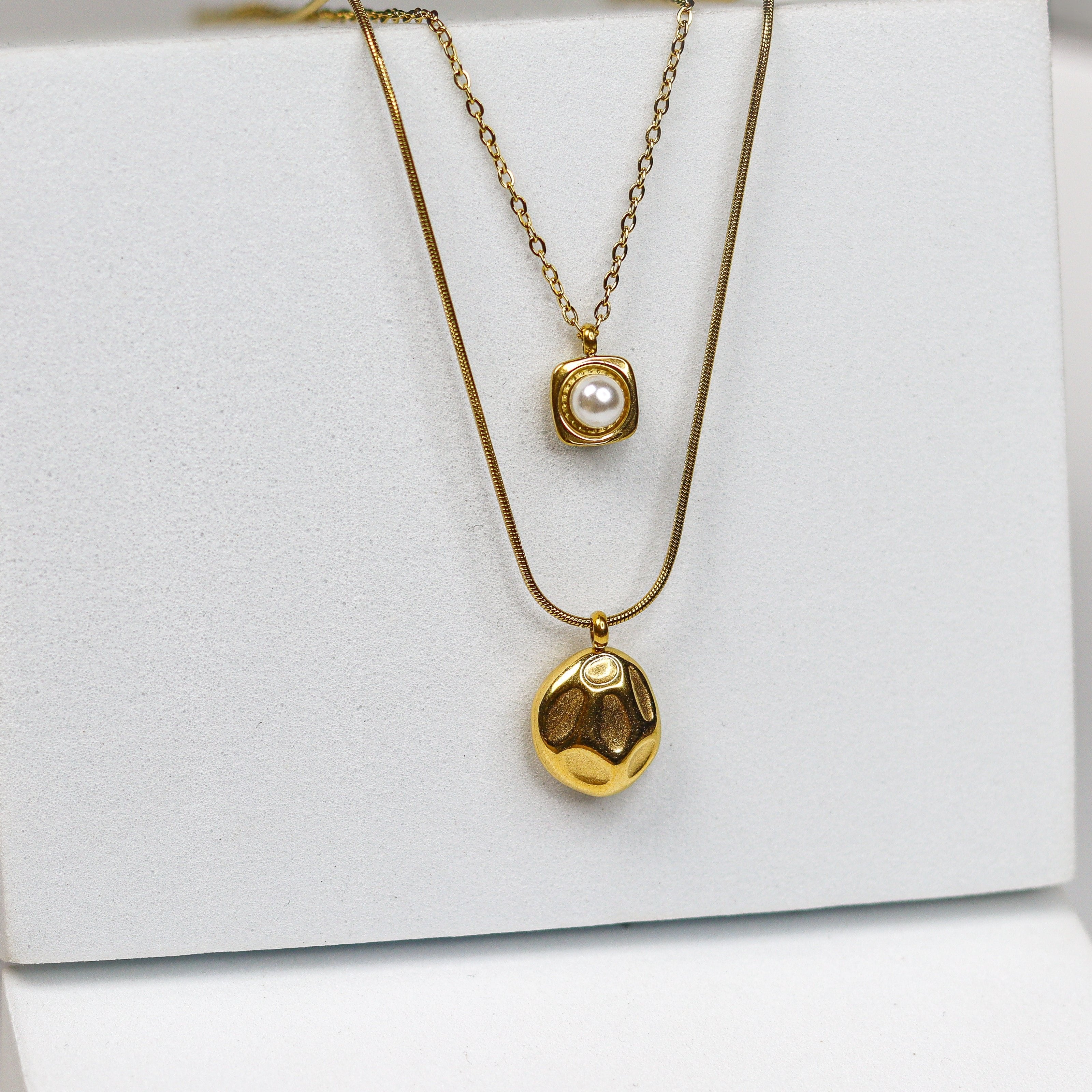 Double Layer Pearl Necklace - Adorn-iq