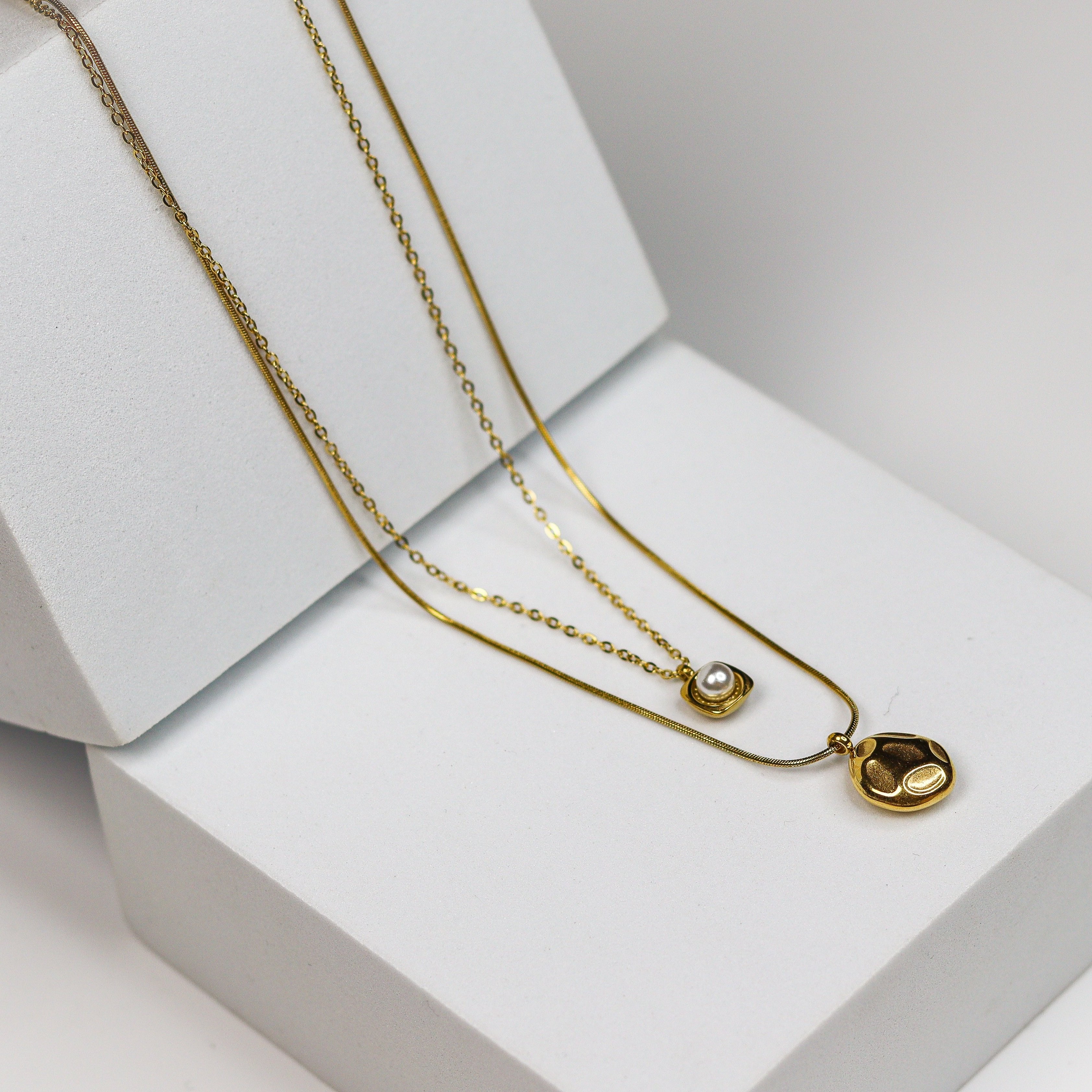 Double Layer Pearl Necklace - Adorn-iq