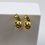 Irregular Pattern Half Hoops - Adorn-iq