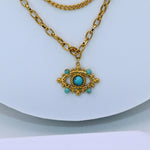 Layered Evil Eye Necklace - Adorn-iq